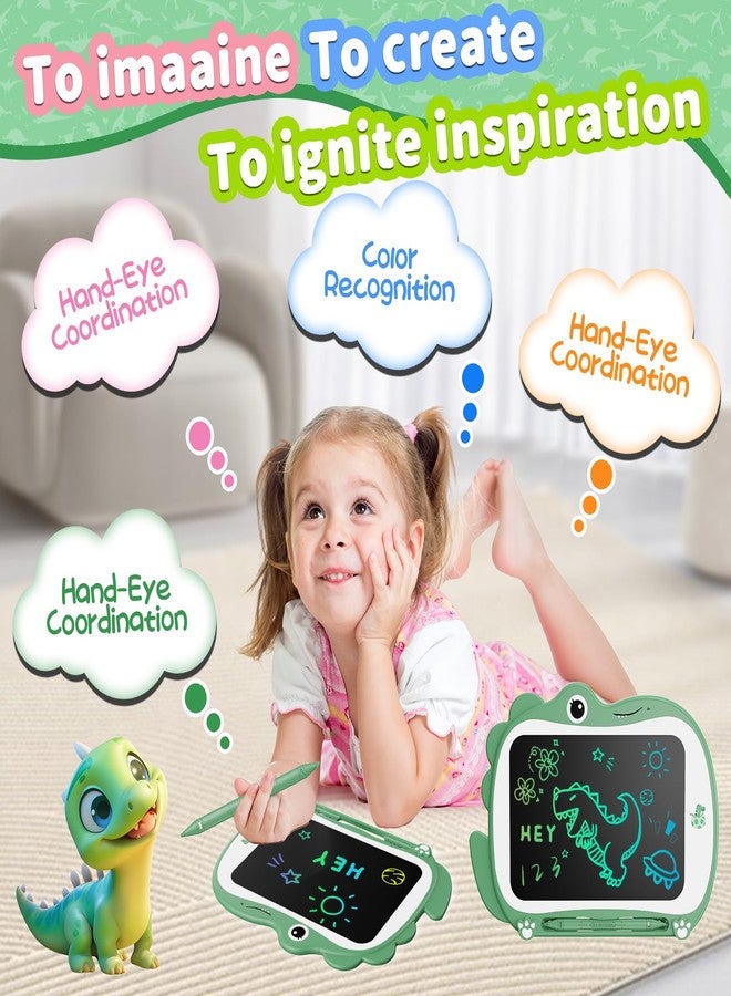 Genialba 8.5 Inch Dinosaur LCD Drawing Tablet Writing Board Toddler Toy Educational Toys Birthday Christmas Gifts Toys for 3 4 5 6 Years Old Boys and Girls (Green) - Image 2